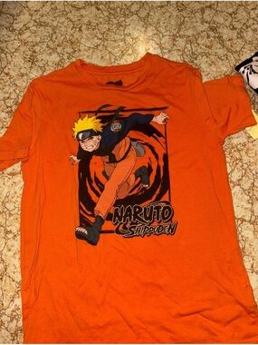 Naruto Shippuden - Orange Tee Shirt - Size Kids X Large 14/16